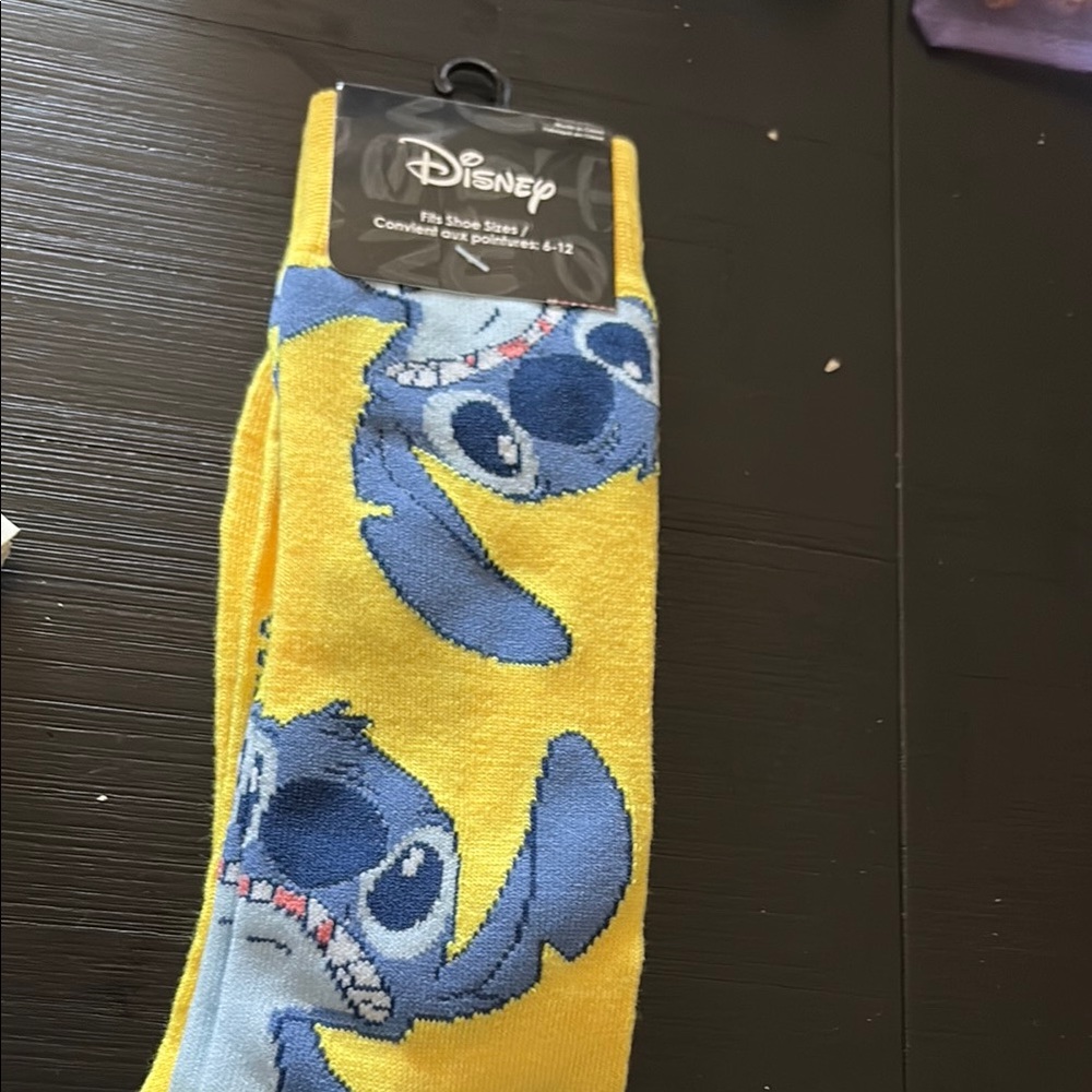 Disney Stitch Yellow and Blue Socks